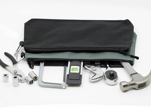 2 paquets de pochettes à outils réutilisables en toile de qualité supérieure Style décontracté Sac à fermeture éclair Poches internes Portable Durable Résistant à l'eau Multipurpose - Product Image 3