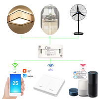 Interrupteur intelligent WiFi Tuya MINI, interrupteur mural, contrôle de la minuterie, interrupteurs sans fil, automatisation de la vie intelligente, compatible avec Alexa et Google Home