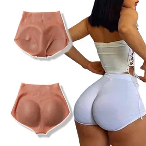 Sexy Woman Bikini Boxer shorts Underwear Silicon Soft Hip Push Up Fake Butt Enhancing Buttocks 100% Silicone Panty Butt Lifter