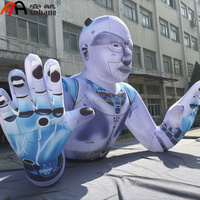 Modelo de Persona Tecnológica Inflable Gigante, Robot Humanoide Futurista para Eventos de Ciencia Ficción, Publicidad, Decoración de Escenarios