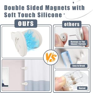 YDS Clips magnétiques en silicone <span class=keywords><strong>pour</strong></span> <span class=keywords><strong>rideau</strong></span> <span class=keywords><strong>de</strong></span> <span class=keywords><strong>douche</strong></span>, auto-adhésifs, coupe-vent, anti-éclaboussures, <span class=keywords><strong>pour</strong></span> maintenir le <span class=keywords><strong>rideau</strong></span> <span class=keywords><strong>de</strong></span> <span class=keywords><strong>douche</strong></span> fermé, clips <span class=keywords><strong>de</strong></span> fixation - Product Image 5