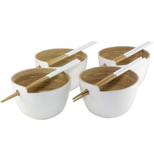 ชามไม้ไผ่ใส่สลัดแบบหมุนได้,ชามไม้ไผ่ผลไม้ทำด้วยมือเวียดนาม - Product Image 1