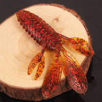Hessen 9cm 7g Appât Bionique en Silicone, Ensemble d'Appâts Souples Multicolores, Appât de Poisson, Appât d'Obstacle, Appât de Crevette pour la Pêche en Rivières et en Lacs