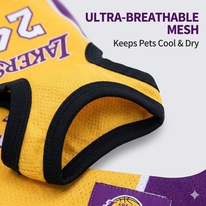 Camiseta de fútbol transpirable de malla para perros, disfraz de primavera/verano, suéter para perros, venta al por mayor - Product Image 2