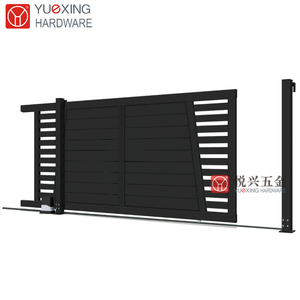 Passerelle personnalisée <span class=keywords><strong>portail</strong></span> d'entrée en aluminium personnalisable motif en <span class=keywords><strong>bois</strong></span> villa <span class=keywords><strong>portail</strong></span> <span class=keywords><strong>coulissant</strong></span> en aluminium - Product Image 3