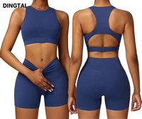 Dropshipping Femmes Gym Fitness Sets Workout Sportswear Fitness Booty Gym Biker Fitness Yoga Sets pour Femme
