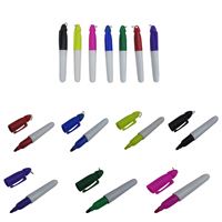Marqueur permanent miniature multicolore avec logo personnalisé, clip de fixation, porte-clés, marqueur pour balles de golf