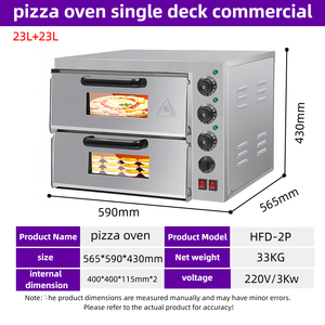 <span class=keywords><strong>Horno</strong></span> de Pizza Comercial de 220V, <span class=keywords><strong>Horno</strong></span> Eléctrico de Doble Capa para Mostrador, Control Independiente, <span class=keywords><strong>Horno</strong></span> de Panadería para Pizza, Snacks y Pasteles - Product Image 6
