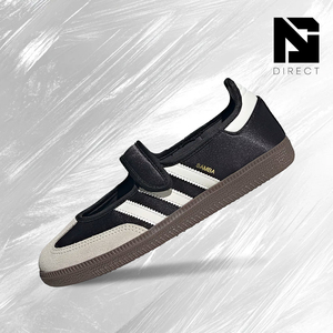 Adidas Wmns Jane 'Core Black Off White Gold Metallic' Zapatos de skate de lona con cierre de gancho y bucle, zapatillas para caminar - Product Image 1