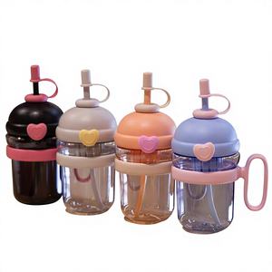 Vaso de Té de Frutas con Pajita, Diseño Arcoíris Adorable, Gran Capacidad, Famoso en Internet, Minimalismo Moderno, de Alta Gama - Product Image 1