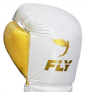 Ensemble d'équipement de boxe Fly : Casque, Gants, Protège-guêtres, Blanc et Or, en Cuir à Lacets, Équipement d'entraînement pour Adultes, Gants de boxe de compétition - Product Image 5
