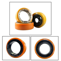 Roulettes de guidage personnalisées en PU avec roulement recouvert de caoutchouc nylon, rouleaux à vis, résistantes à l'usure, capacité de charge 50kg-1500kg