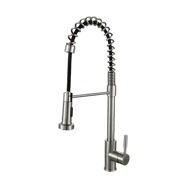 flexible hose neck taps commercial pull down sprayer kitchen sink faucets