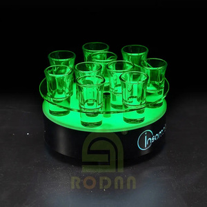 Rodnn LED Acrylique Shot Glass Plateau de service Porte-verre pour 10 coups - Product Image 4