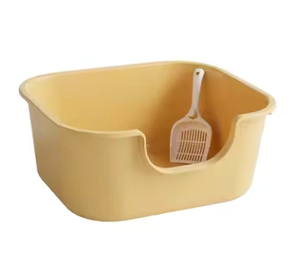 Halb geschlossene offene Katzen toilette mit Mülls chaufel, High Edge Cat Katzen toilette, tragbare Toiletten schüssel für Haustiere und Zubehör - Product Image 1
