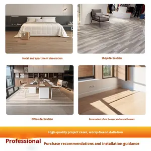 Autocollants de sol autocollants LVT, <span class=keywords><strong>imitation</strong></span> <span class=keywords><strong>carrelage</strong></span> céramique, épaissis, résistants à l'usure et imperméables, revêtement de sol en <span class=keywords><strong>PVC</strong></span>. - Product Image 4