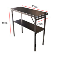 Comptoir de bar extérieur pliable en alliage d'aluminium, design moderne, pour camping, pique-nique, plage - hauteur réglable