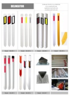 Hauteur personnalisée PVC route réfléchissante Guide d'avertissement routier Flexible blanc délinéateur de trafic poste
