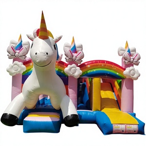 Château gonflable licorne avec toboggan pour enfants - Product Image 1
