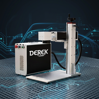 Machine de marquage laser à fibre dorée pour le marquage de logos métalliques, source laser IPG Max, Galvo EZCAD, refroidissement par air, haute précision, DXF/DST