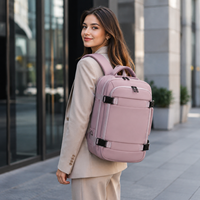 Sac à dos convertible de luxe 17,3 pouces avec technologie de compression sous vide, étanche, pour affaires et voyages, compartiment à chaussures, mode, USB