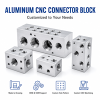 Bloc de connexion en aluminium CNC de précision sur mesure pour équipements industriels, systèmes pneumatiques et assemblages mécaniques