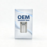 Boîte en carton ondulé kraft personnalisée avec fenêtre, insert en blister PET, impression quadricolore, emballage OEM pour flacon unique d'ampoule de soin de la peau