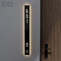 Placas de Puerta Metálicas Modernas Personalizadas EZD para Hoteles y Apartamentos, Letrero con Número de Habitación y Logotipo, Placa de Puerta Personalizada con Indicación de No Molestar