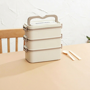Wholesale Office Workers Double-Layer Square Microwave <b>Lunch</b> <b>Boxes</b> 304 Stainless Steel Insulated with Lid Microwave Safe - Product Image 1