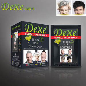 Crème colorante pour cheveux <span class=keywords><strong>DEXE</strong></span> Magic, nouvelle arrivée, 2 en 1, couleur noire, shampooing 25 ml * 10 sachets, bon prix pour adultes, hommes et femmes, <span class=keywords><strong>utilisation</strong></span> à domicile ou en salon - Product Image 4