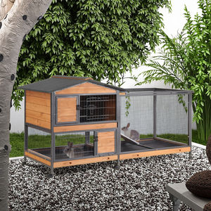 2-Story Design moderno Hutch coniglio a prova di masticazione struttura in metallo pieno interno/esterno 62 "<span class=keywords><strong>Bunny</strong></span> <span class=keywords><strong>Cage</strong></span> 6 ruote di bloccaggio 2 - Product Image 5