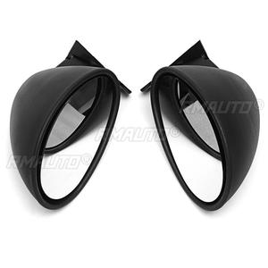 California Style Universal Car Classic Retro <b>Door</b> Wing Side <b>Mirror</b> Rearview Vintage Matte Black L+R - Product Image 2