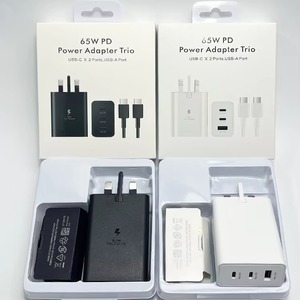 อะแดปเตอร์ชาร์จไฟแบบ Universal EU UK US 65W PD 3 พอร์ต USB-C USB-A ชาร์จเร็ว รองรับ Samsung S22 S23 S24 S25 S26 - Product Image 1