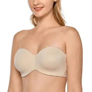 Hot-bán Chất lượng cao B-G cưới lớn cup Ladies BRAS strapless cộng với kích thước liền mạch đẩy lên áo ngực của phụ nữ