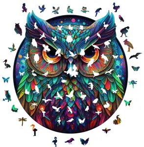 High Quality Wooden Puzzles Wooden Jigsaw Puzzle For Adults Kids Animal Shaped 3D Wooden Puzzles Owl Educational Toys