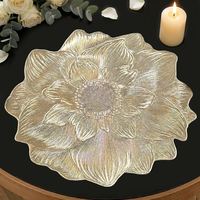 Set de table en PVC doré personnalisé, de haute qualité, résistant à l'huile, durable, de forme irrégulière, pour mariage et fête