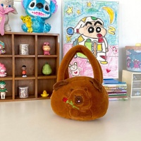Sac à dos en peluche Oem de haute qualité avec fermeture à glissière 20cm petit sac en peluche Kawaii Capybara sac à main pour enfants