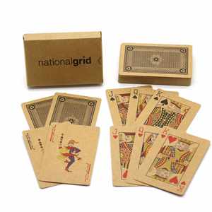 Set of 54 Brown Eco-Recycled Cartoon Shape UV Printed <b>Playing</b> <b>Cards</b> Promotional Toys Cardboard Box Paper Material Custom Logo - Product Image 2
