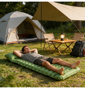 Materassino Gonfiabile Ultraleggero Impermeabile in TPU <span class=keywords><strong>per</strong></span> <span class=keywords><strong>Campeggio</strong></span> con Cuscino Integrato e Pompa a Pedale, Letto ad Aria <span class=keywords><strong>per</strong></span> Escursionismo e Backpacking - Product Image 5
