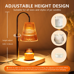 Calentador de Cera Eléctrico LUFU con Pantalla de Vidrio, Ajuste de Brillo Ascendente/Descendente, Lámpara Calentadora de Velas para Aromaterapia y Decoración del Hogar - Product Image 6