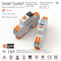 Disjoncteur intelligent CXJ29-32 32A 2P Mini WiFi avec compteur d'énergie en plastique, surveillance kWh, relais temporisé, capacité de coupure 6kA, montage sur rail DIN