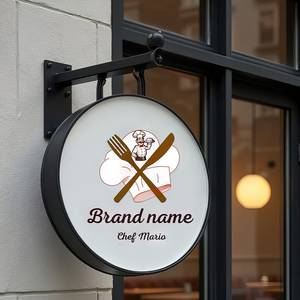 Double Sided <b>Light</b> Box Signage, Led Blade <b>Sign</b>,Round <b>Light</b> Box Store Front <b>Sign</b>,LED <b>Light</b> Box <b>Sign</b> Board,Outdoor <b>Sign</b> - Product Image 6