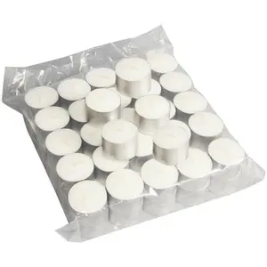 3hours 4hours 8hours shrink wrap white unscented decorative tea light candles