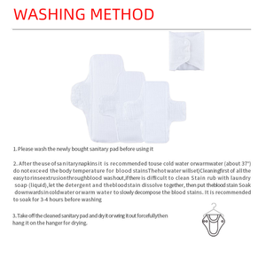 Serviettes hygiéniques lavables en tissu pour femmes, nouvelle conception, réutilisables, respirantes, super absorbantes - Product Image 3