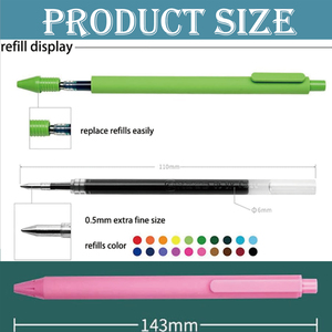 Set di Penne Gel Retrattili in Plastica da 0,5 mm con Logo Personalizzato, Colori Macaron, Inchiostro Colorato per Libri da Colorare per Adulti - Product Image 3