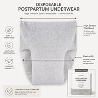 Culottes jetables post-partum respirantes en maille taille haute, douces et extensibles