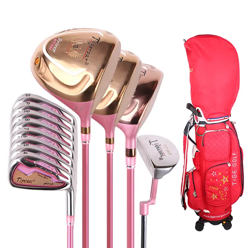Элегантные розовые комплекты для гольф-клубов под заказ, утюги для гольфа, профессиональный набор для гольф-клуба для женщин