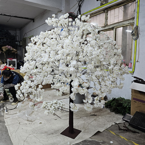 Chất lượng cao trang trí Nhân Tạo Hoa Trắng Hoa Anh Đào bảng trung tâm đám cưới Bảng cây trung tâm - Product Image 5