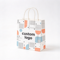 Emballage en papier kraft biodégradable et recyclable, respectueux de l'environnement, avec logo personnalisé et impression à l'écran pour les cadeaux de supermarché