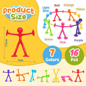 Nouveaux jouets sensoriels interactifs pour hommes avec ventouse flexible et corps extensible pour enfants et adultes, pour soulager le stress - Product Image 4